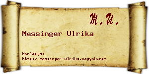 Messinger Ulrika névjegykártya